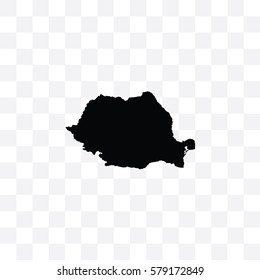 A Country Shape Illustration of Romania