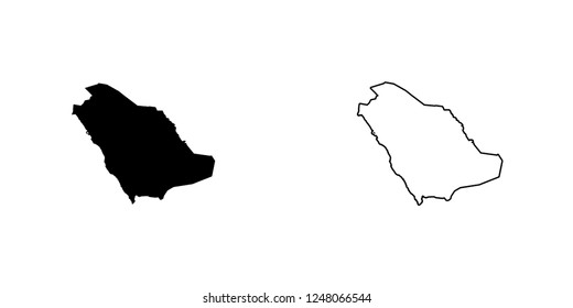 A Country Shape Illustration of Saudi Arabia Saudi Arabia