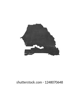 A Country Shape Illustration of Senegal