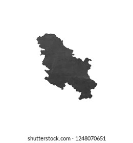 A Country Shape Illustration of Serbia