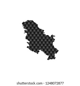 A Country Shape Illustration of Serbia