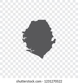 A Country Shape Illustration of Sierra Leone