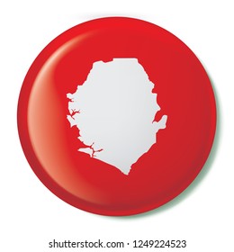 A Country Shape Illustration of Sierra Leone