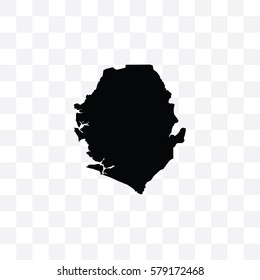 A Country Shape Illustration of Sierra Leone