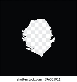A Country Shape Illustration of Sierra Leone
