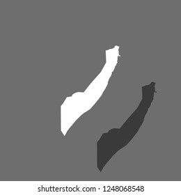 A Country Shape Illustration of Somalia