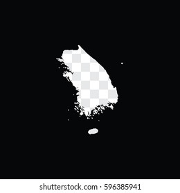 A Country Shape Illustration of South Korea