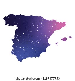 A Country Shape Illustration of Spain