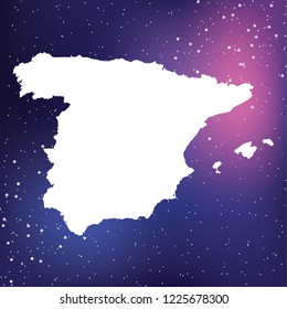 A Country Shape Illustration of  Spain