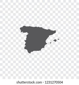 A Country Shape Illustration of Spain