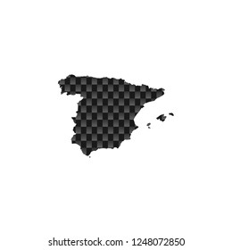 A Country Shape Illustration of Spain
