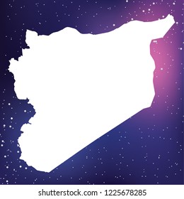 A Country Shape Illustration of  Syria