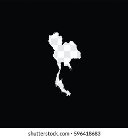 A Country Shape Illustration of Thailand