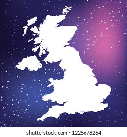 A Country Shape Illustration of  United Kingdom
