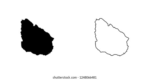 A Country Shape Illustration of Uruguay Uruguay