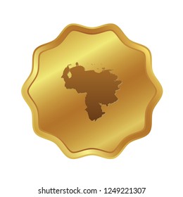 A Country Shape Illustration of Venezuela