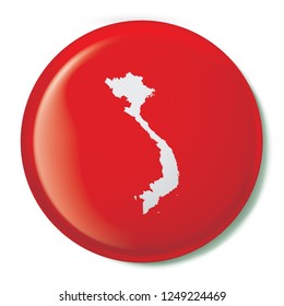 A Country Shape Illustration of Vietnam