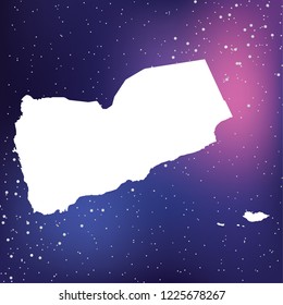 A Country Shape Illustration of  Yemen