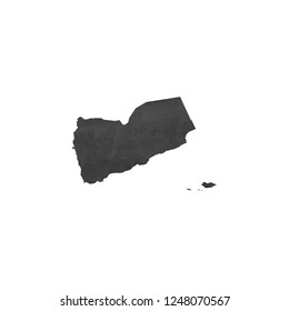 A Country Shape Illustration of Yemen