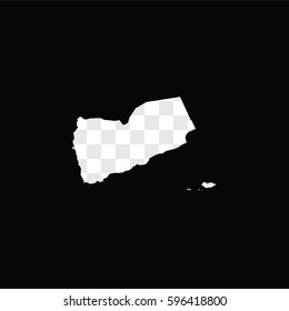 A Country Shape Illustration of Yemen