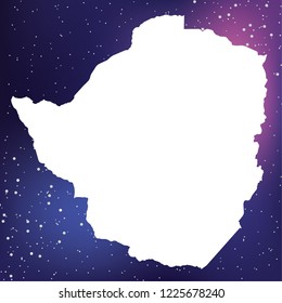 A Country Shape Illustration of  Zimbabwe