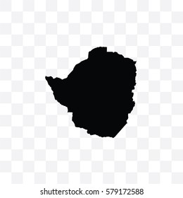 A Country Shape Illustration of Zimbabwe
