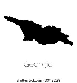 A Country Shape isolated on background of the country of Georgia