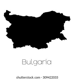A Country Shape isolated on background of the country of Bulgaria