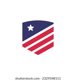 Vector de icono del logotipo del escudo de país.