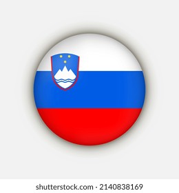 Country Slovenia. Slovenia flag. Vector illustration.