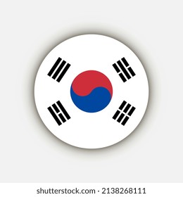 Country South Korea. South Korea flag. Vector illustration.