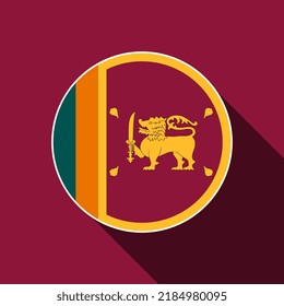 Country Sri Lanka. Sri Lanka flag. Vector illustration.