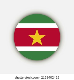 Country Suriname. Suriname flag. Vector illustration.