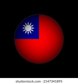 Country Taiwan. Taiwan flag. Vector illustration.