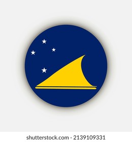 Country Tokelau. Tokelau flag. Vector illustration.