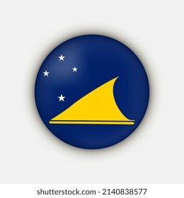 Country Tokelau. Tokelau flag. Vector illustration.