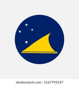 Country Tokelau. Tokelau flag. Vector illustration.