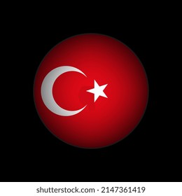 Country Turkey. Turkey flag. Vector illustration.