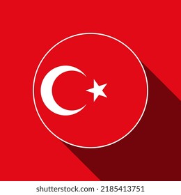 Country Turkey. Turkey flag. Vector illustration.
