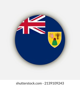 Country Turks and Caicos Islands. Turks and Caicos Islands flag. Vector illustration.