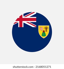 Country Turks and Caicos Islands. Turks and Caicos Islands flag. Vector illustration.
