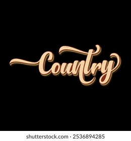 Country typography graphics for t-shirt. College print for apparel. Vector illustration.