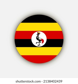 Country Uganda. Uganda flag. Vector illustration.