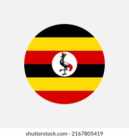 Country Uganda. Uganda flag. Vector illustration.