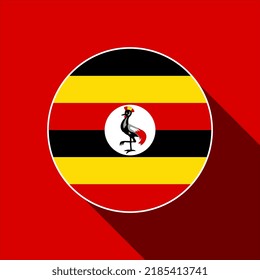 Land Uganda. Uganda Flagge. Vektorgrafik.