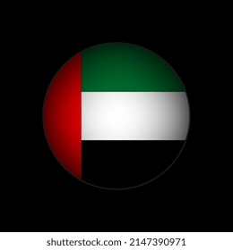 Country United Arab Emirates. United Arab Emirates flag. Vector illustration.