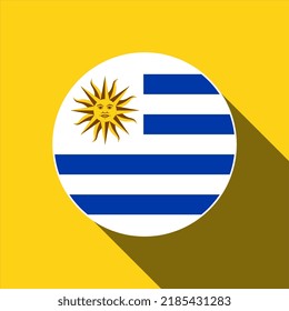 Country Uruguay. Uruguay flag. Vector illustration.