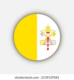 Ciudad del Vaticano. Bandera de la Ciudad del Vaticano. Ilustración vectorial.