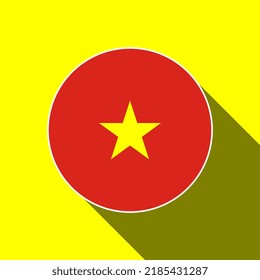 Country Vietnam. Vietnam flag. Vector illustration.