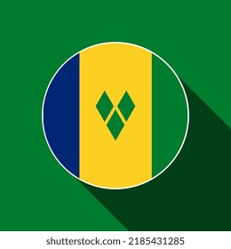 País Vicente y las Granadinas. Bandera de Vicente y las Granadinas. Ilustración vectorial.